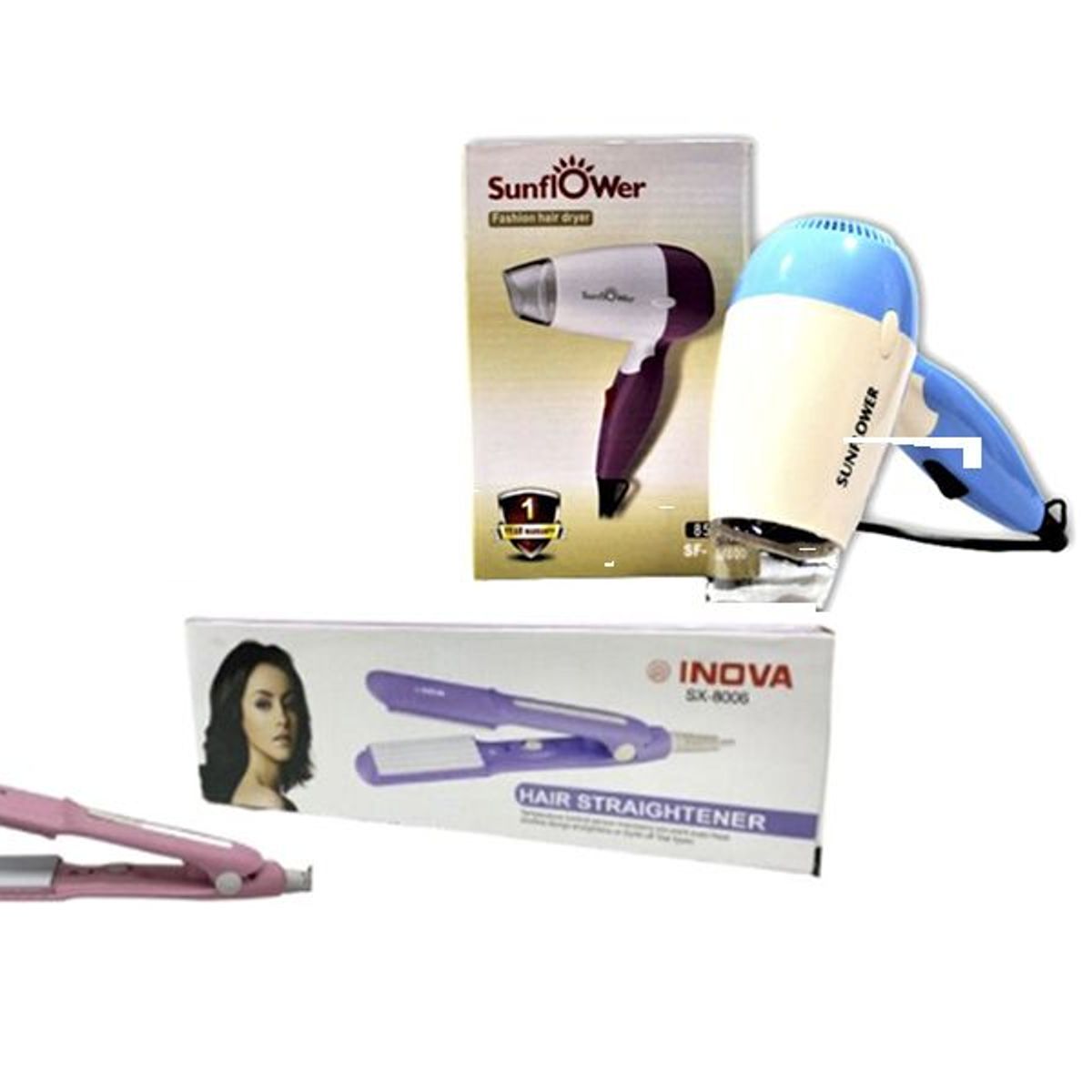 GENERICO - Combo Viajero  Secador y Mini Plancha