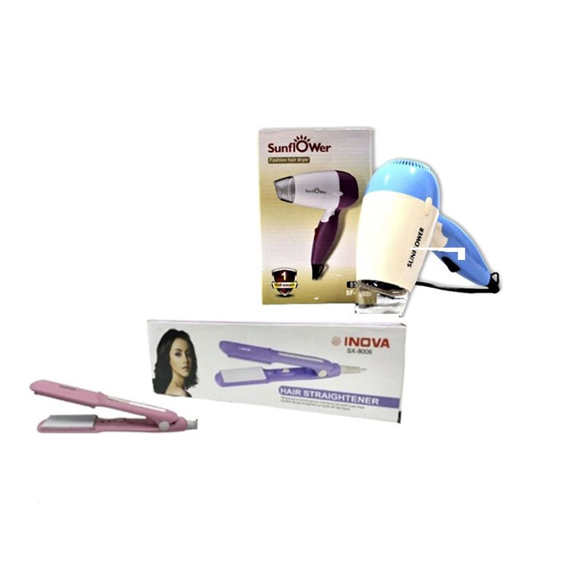 GENERICO - Combo Viajero  Secador y Mini Plancha