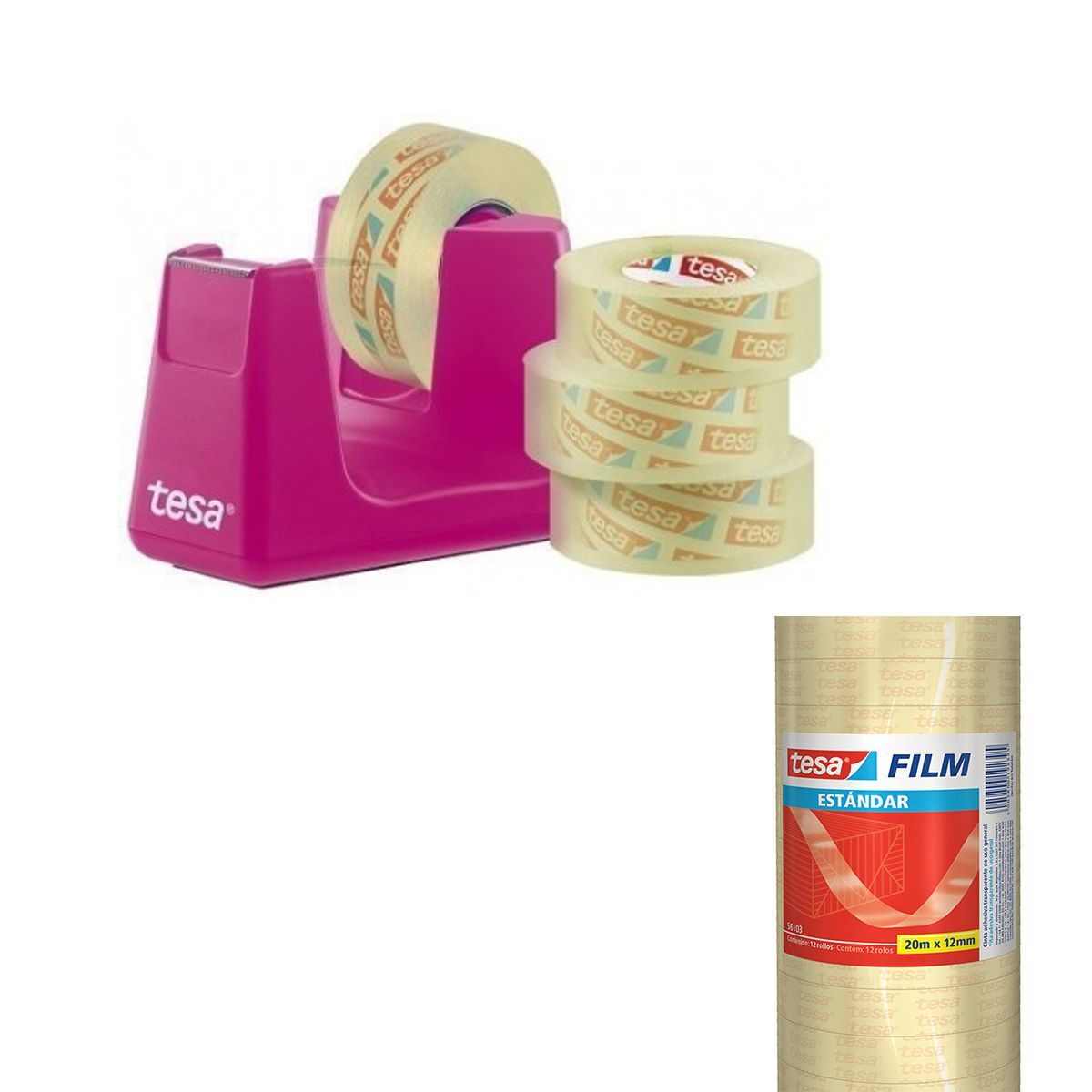 TESA - Cinta Adhesiva Transparente Tesa 12mm X 20 Mts X 12 Unidades