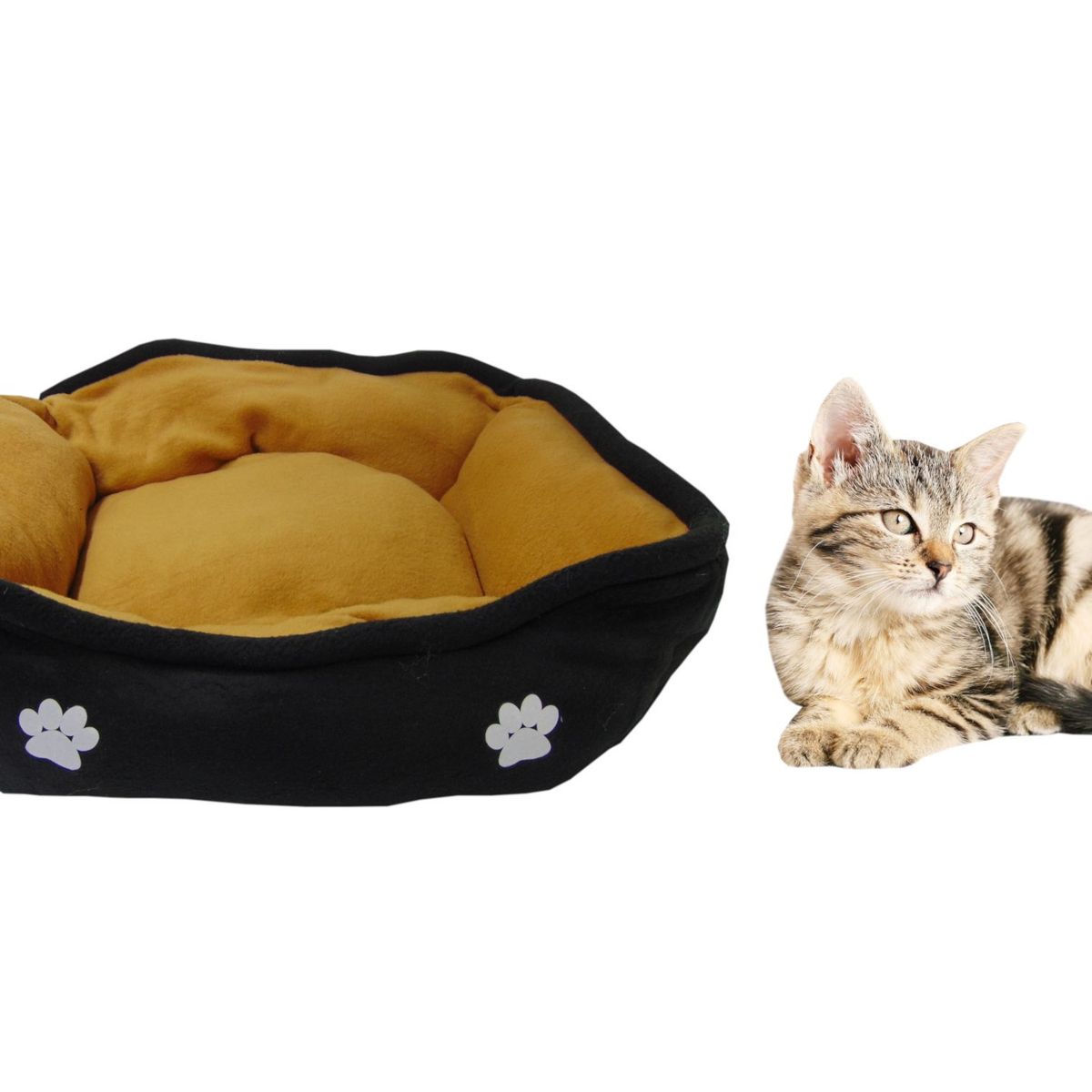 HALLY PET - Cama mediana doble faz para mascota Marron