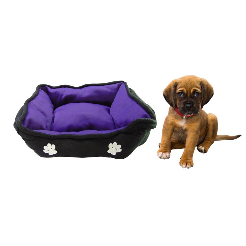 HALLY PET - Cama mediana doble faz para mascota Morado