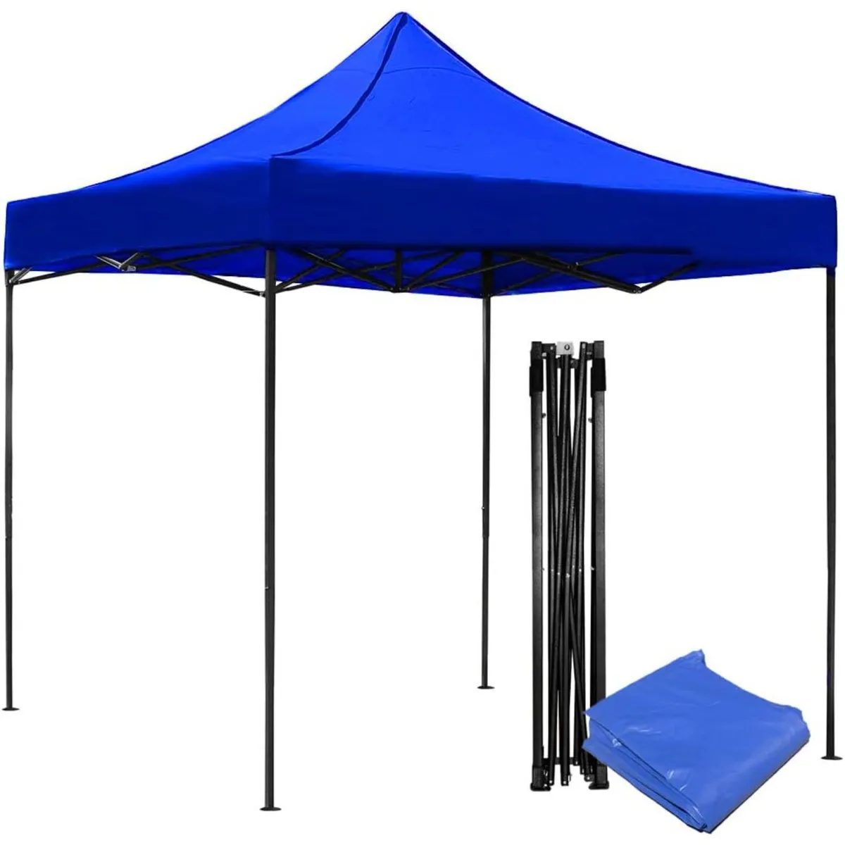 JARDIMEX - JARDINMEX - Toldo Carpa Plegable Impermeable 2x2 metros Tela Oxford 600D Para Jardin Azul