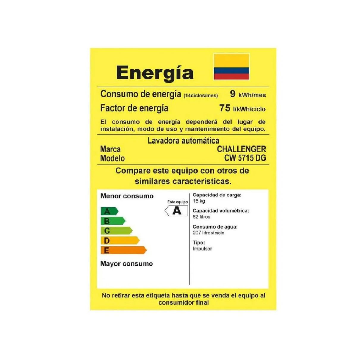 CHALLENGER - Lavadora Carga Superior Challenger 15Kg 33lbrs Gris Oscuro CW5715DG