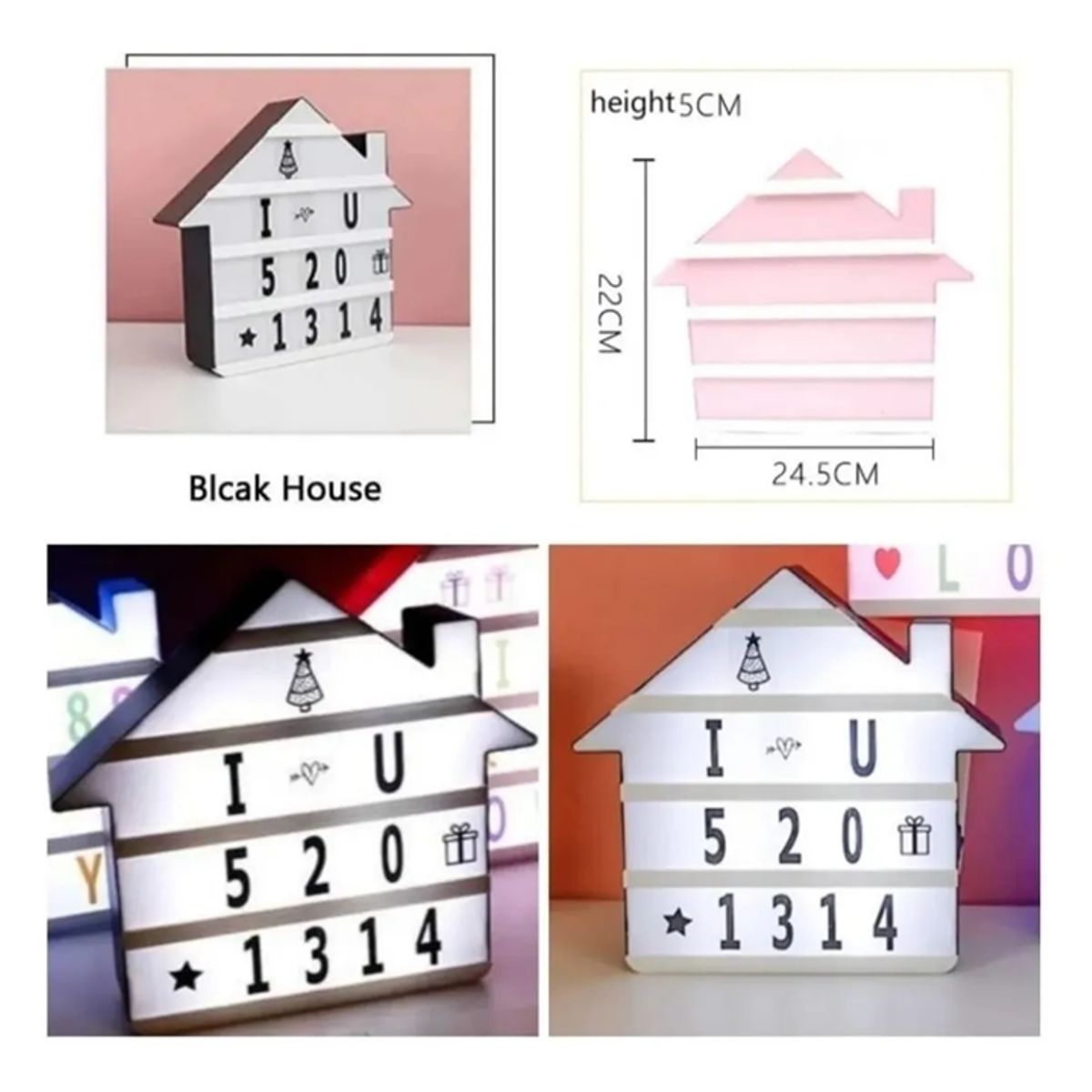 DISTRIBUCIONES GUZ SAS - Letrero Cine Decorativo LED Letras negras y color