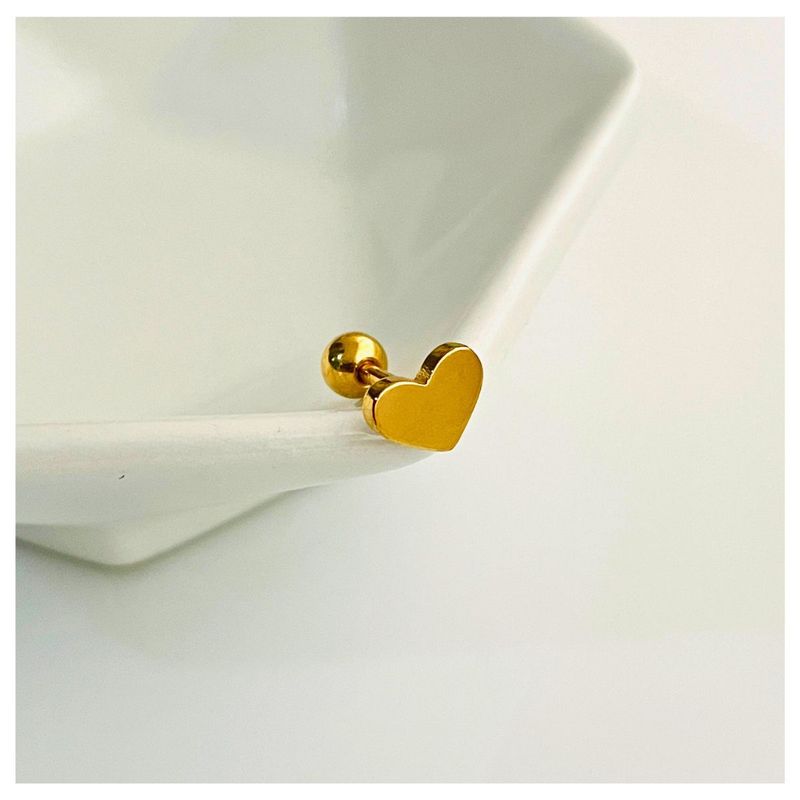ACCESORIOS DE EVA - Piercing Acero Inoxidable Corazón Dorado_.