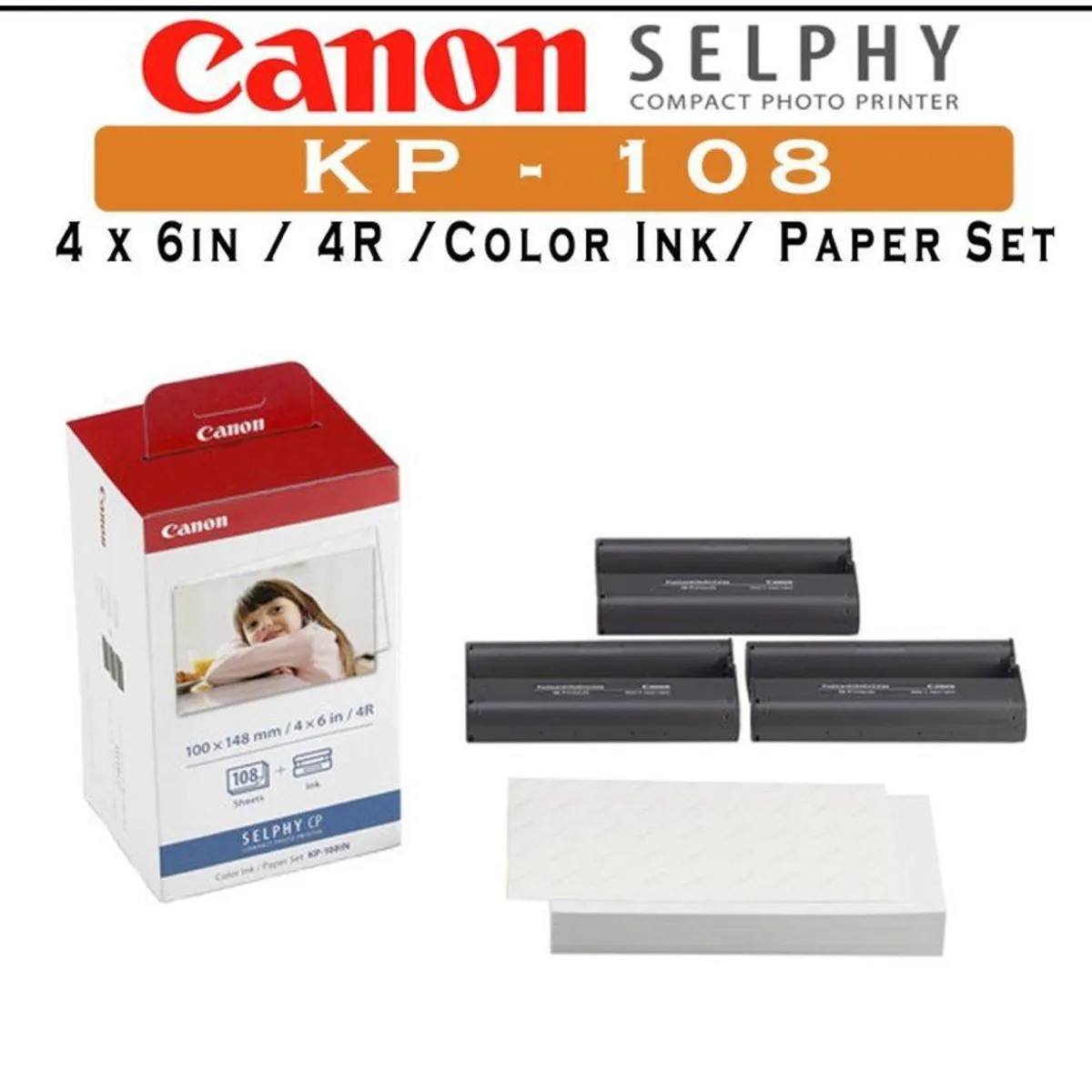 CANON - Juego de tinta y papel kp108n