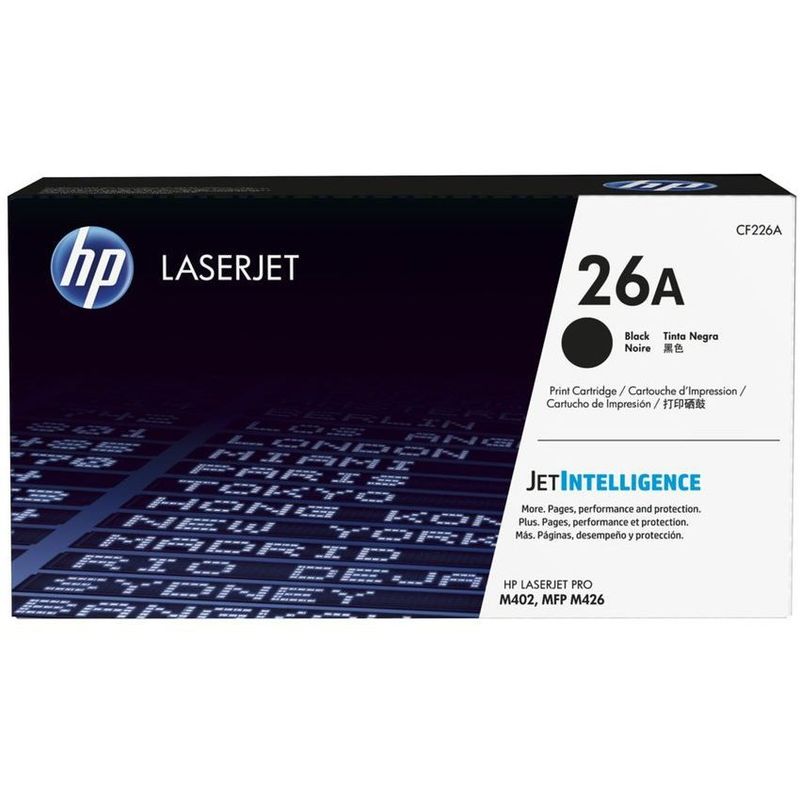 HP - Cartucho de tóner hp 26a-negro