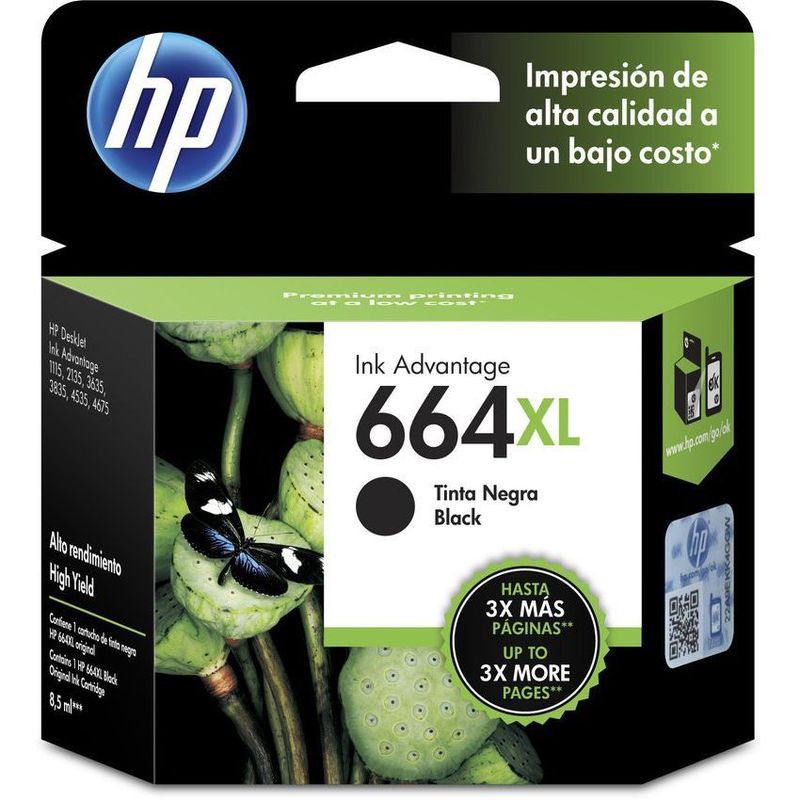 HP - Cartucho de tinta hp 664xl-negro