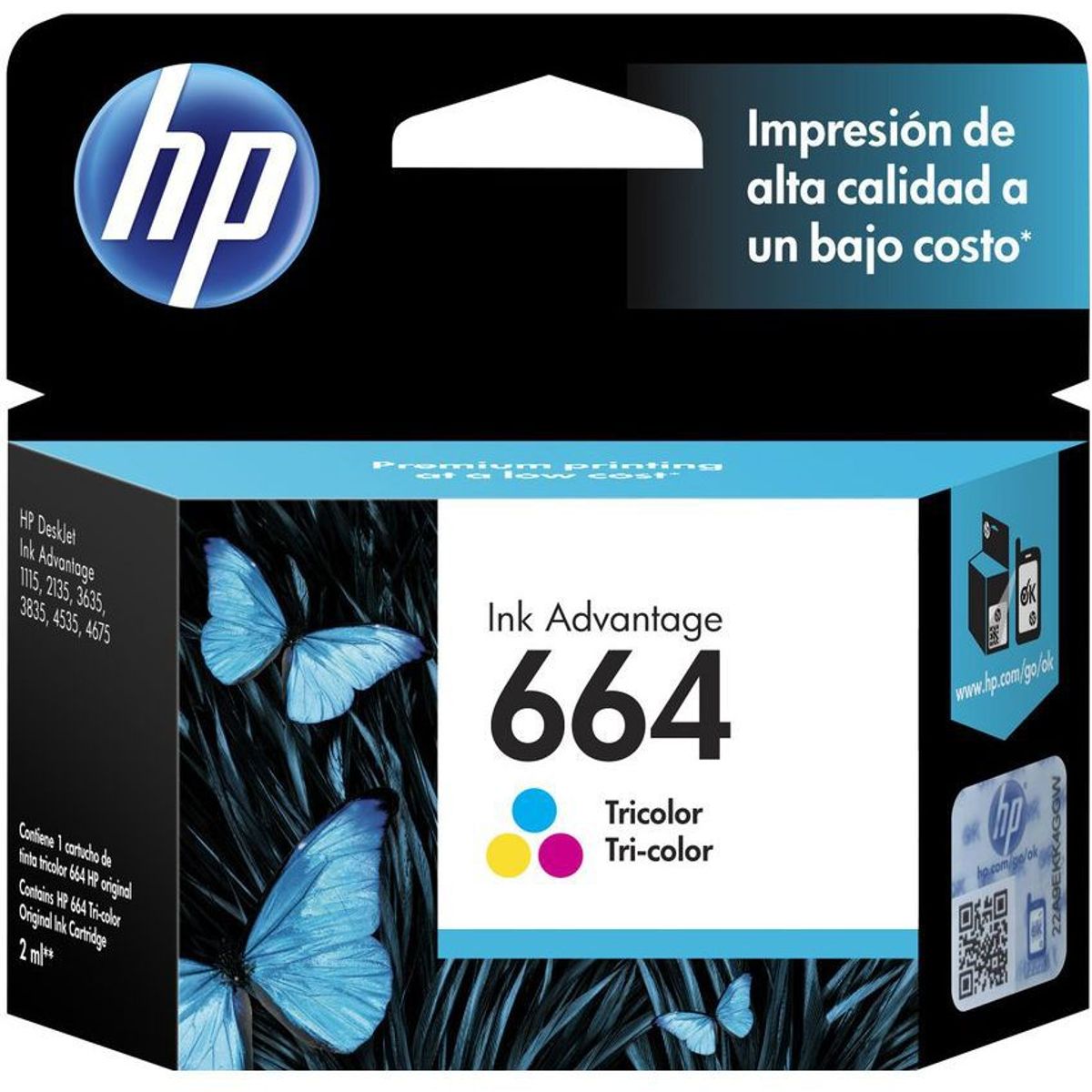 HP - Cartucho de tinta hp 664-tricolor