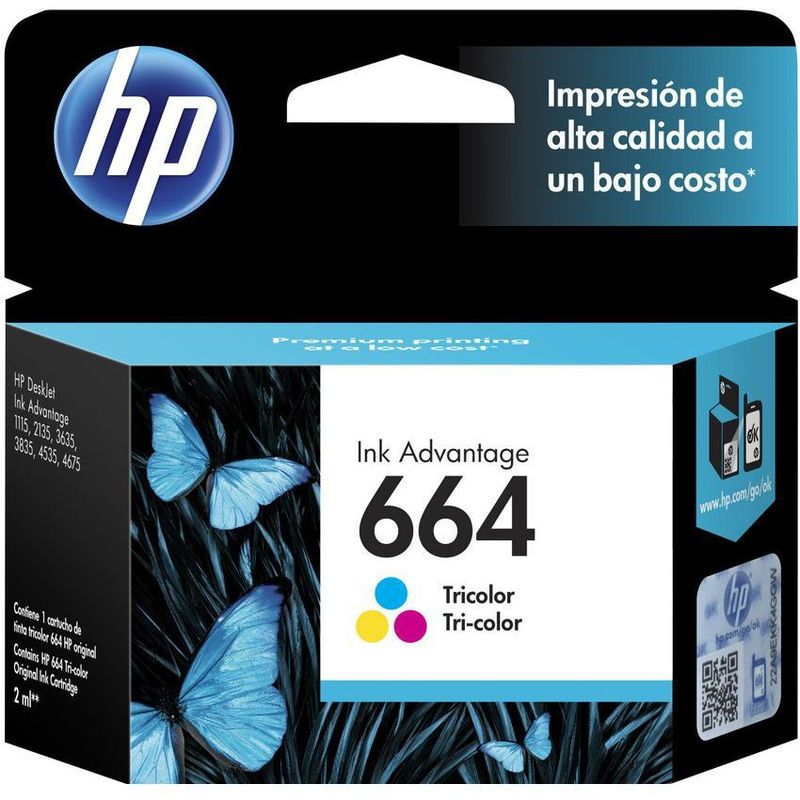 HP - Cartucho de tinta hp 664-tricolor