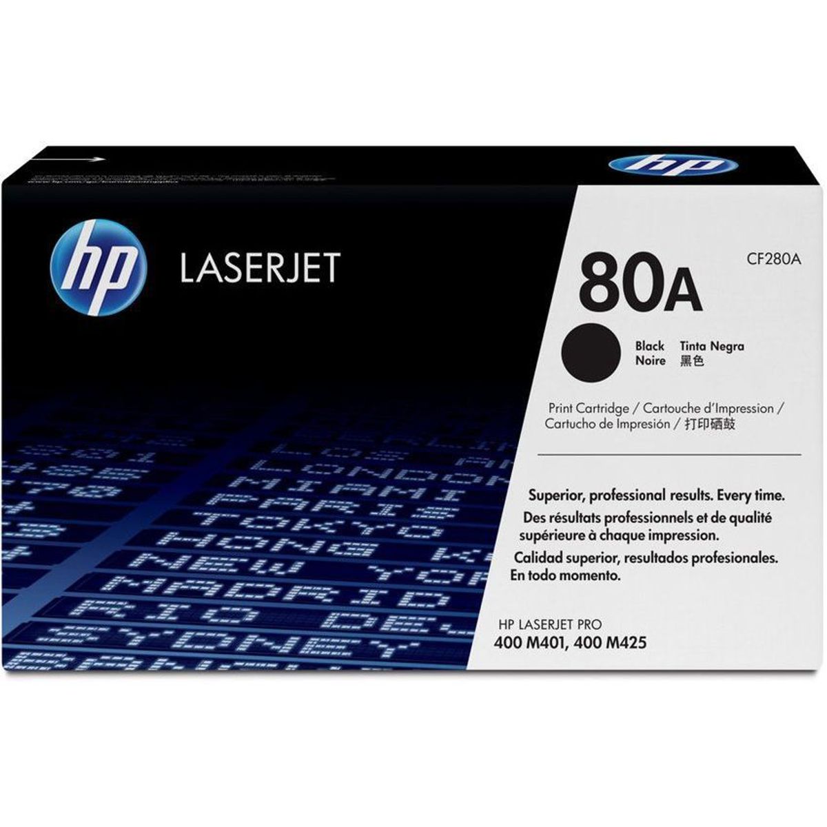 HP - Cartucho de tóner hp 80a laserjet-negro