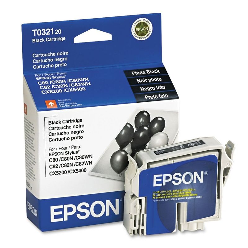 EPSON - Epson T032120 Black Inkjet Cartridge para Epson Stylus C80