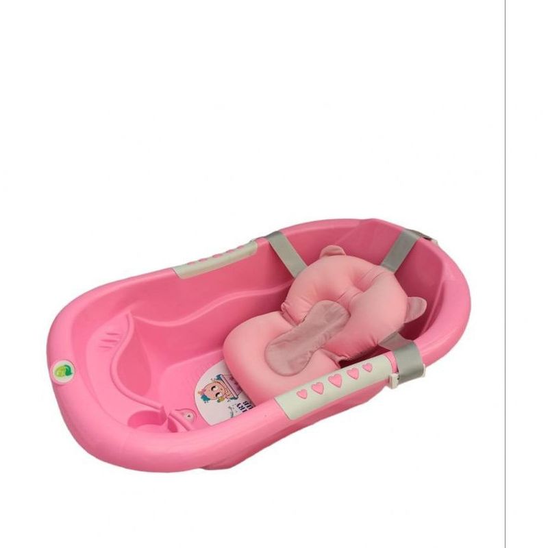 GENERICO - Tina o bañera para bebe con cojin en silicona ergonomico