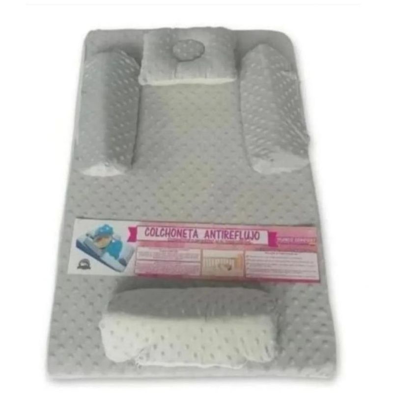 GENERICO - Colchoneta antirreflujo de bebe antialérgica 60x90x14 gris