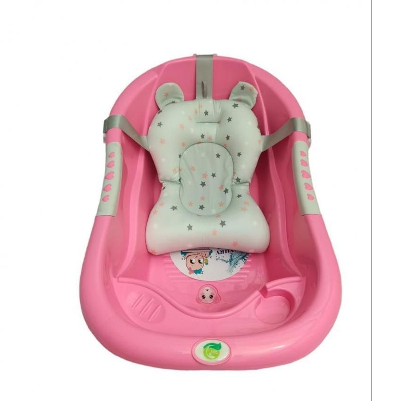 GENERICO - Tina o bañera para bebe con cojin en silicona ergonomico