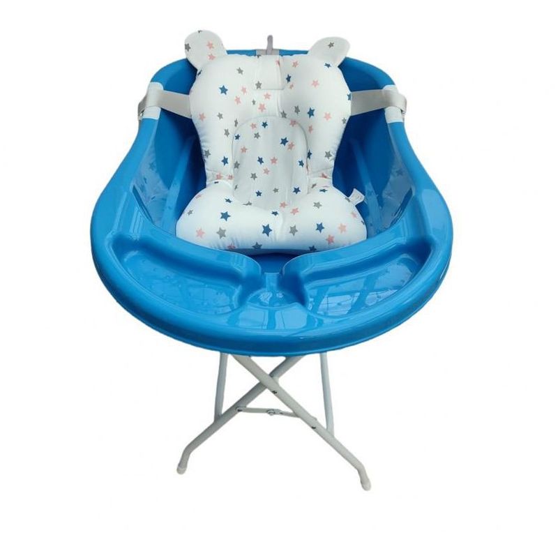 PRODEHOGAR - Bañera o tina para bebe con cojin o malla  y base metalico