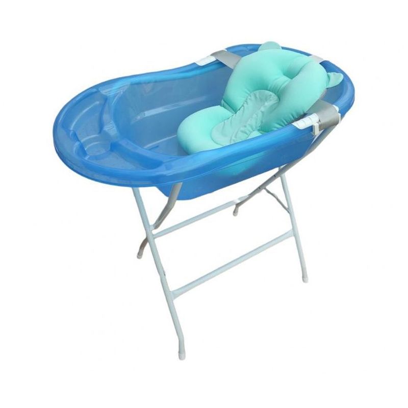 PRODEHOGAR - Bañera o tina para bebe con cojin o malla  y base metalico