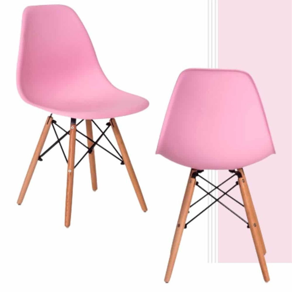 EKONOMODO COLOMBIA - Silla Eames Adulto Rosado