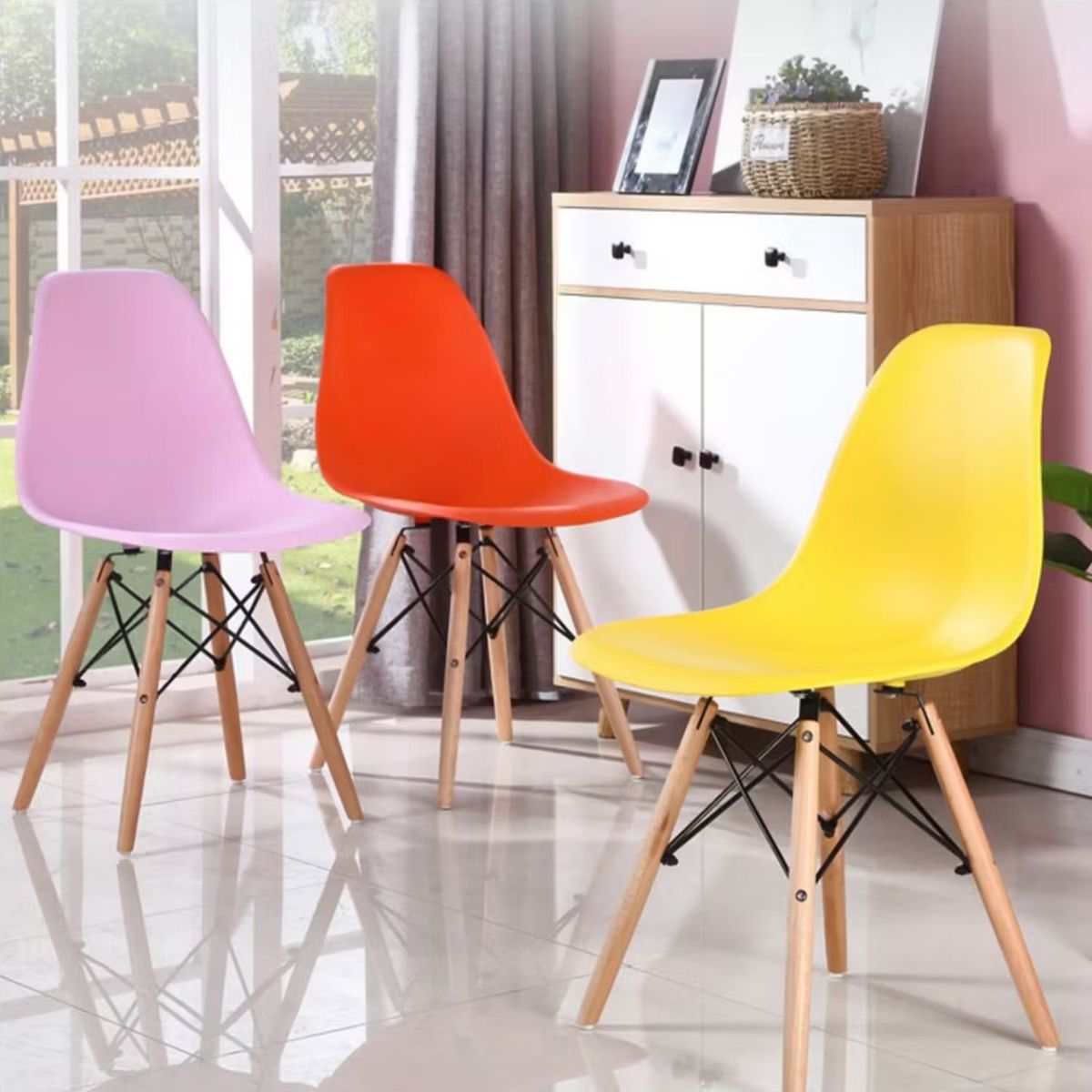 EKONOMODO COLOMBIA - Silla Eames Adulto Amarillo