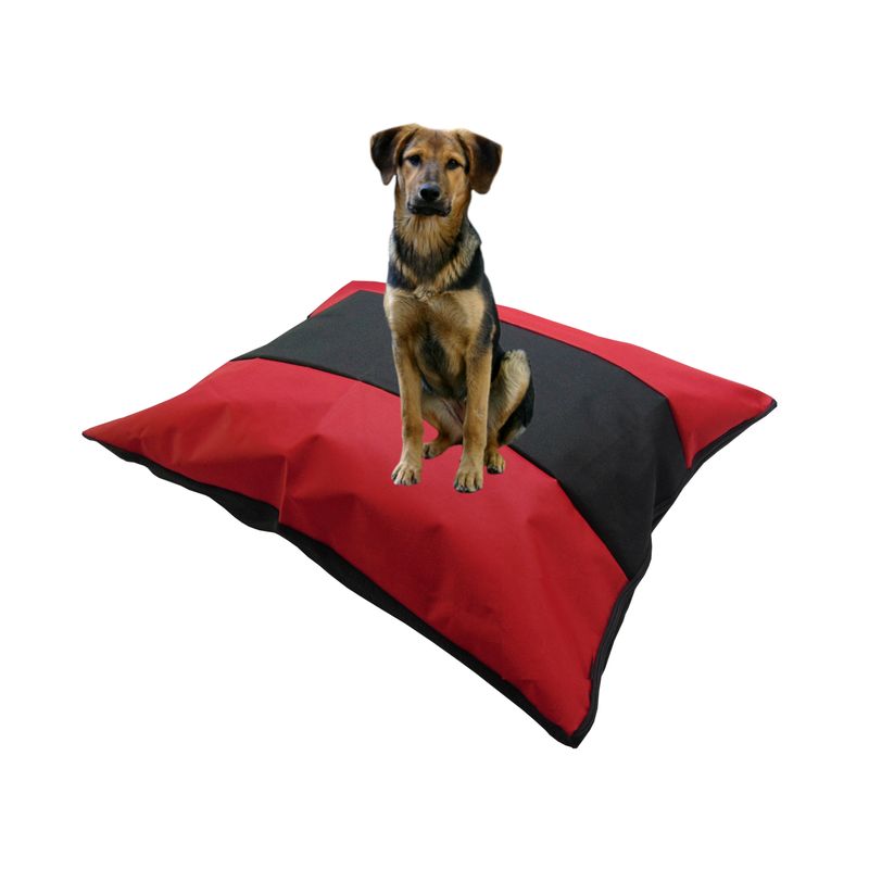 HALLY PET - Cama colchón BICOLOR para mascota Gigante Rojo