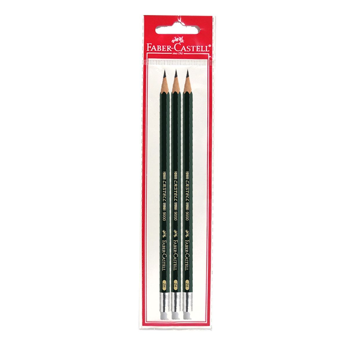 FABER CASTELL - Lápiz Graduado 2h X 3 Unds Faber Castell 9000