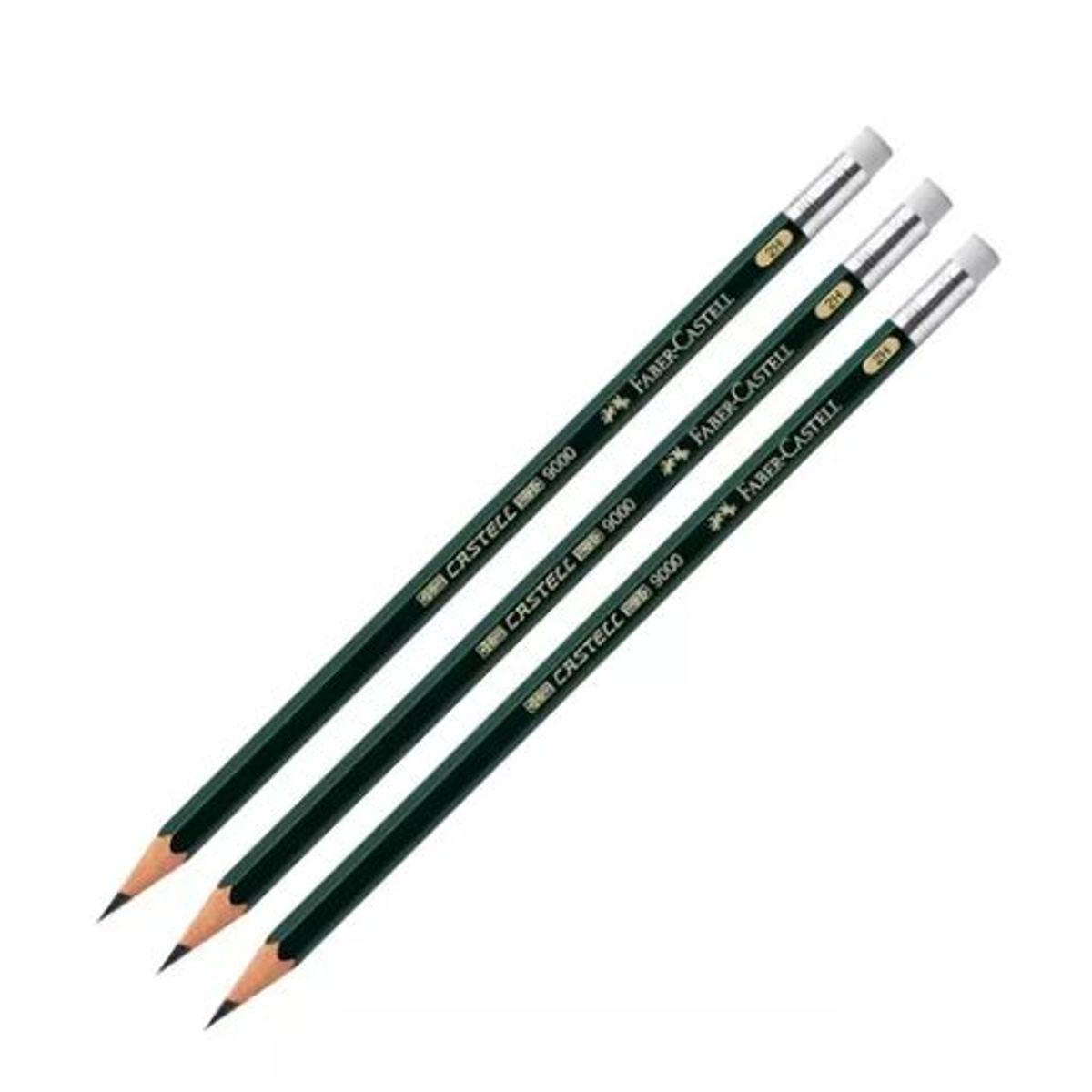 FABER CASTELL - Lápiz Graduado 2h X 3 Unds Faber Castell 9000