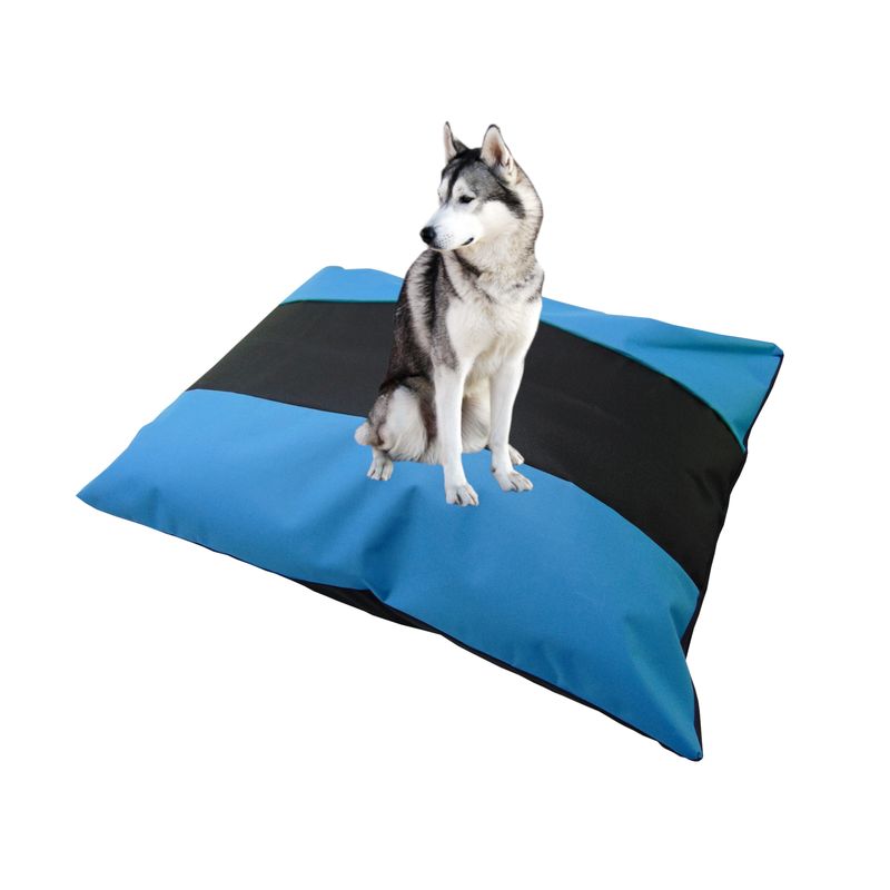 HALLY PET - Cama colchón BICOLOR para mascota Celeste