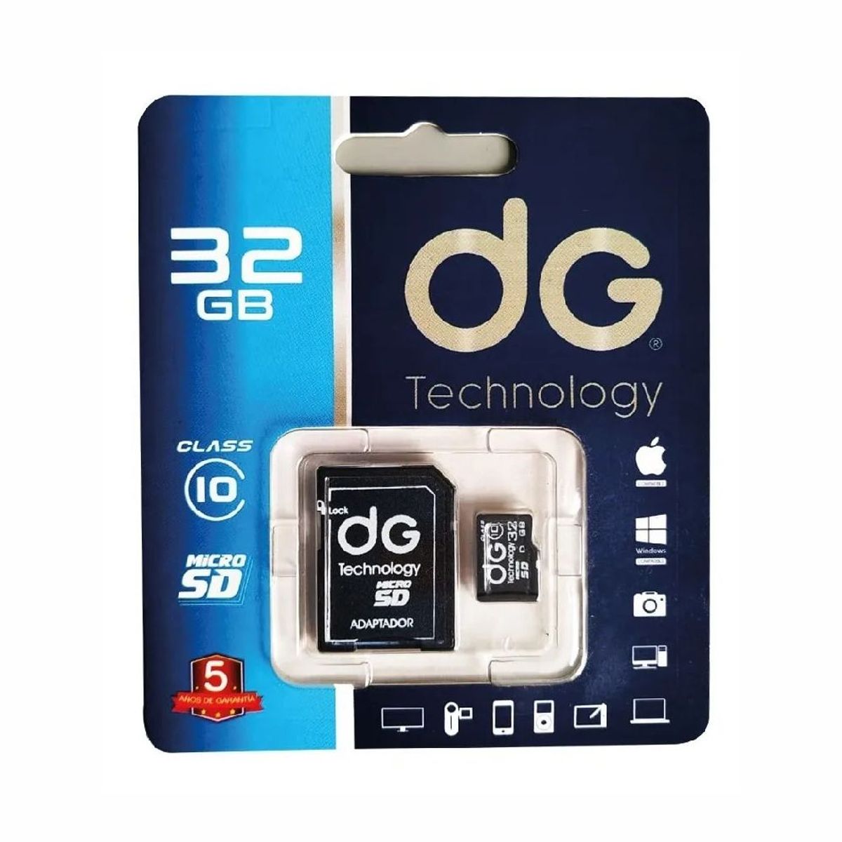 DG - Memoria Micro Sd 32gb Clase 10 + Adaptador Dg Original