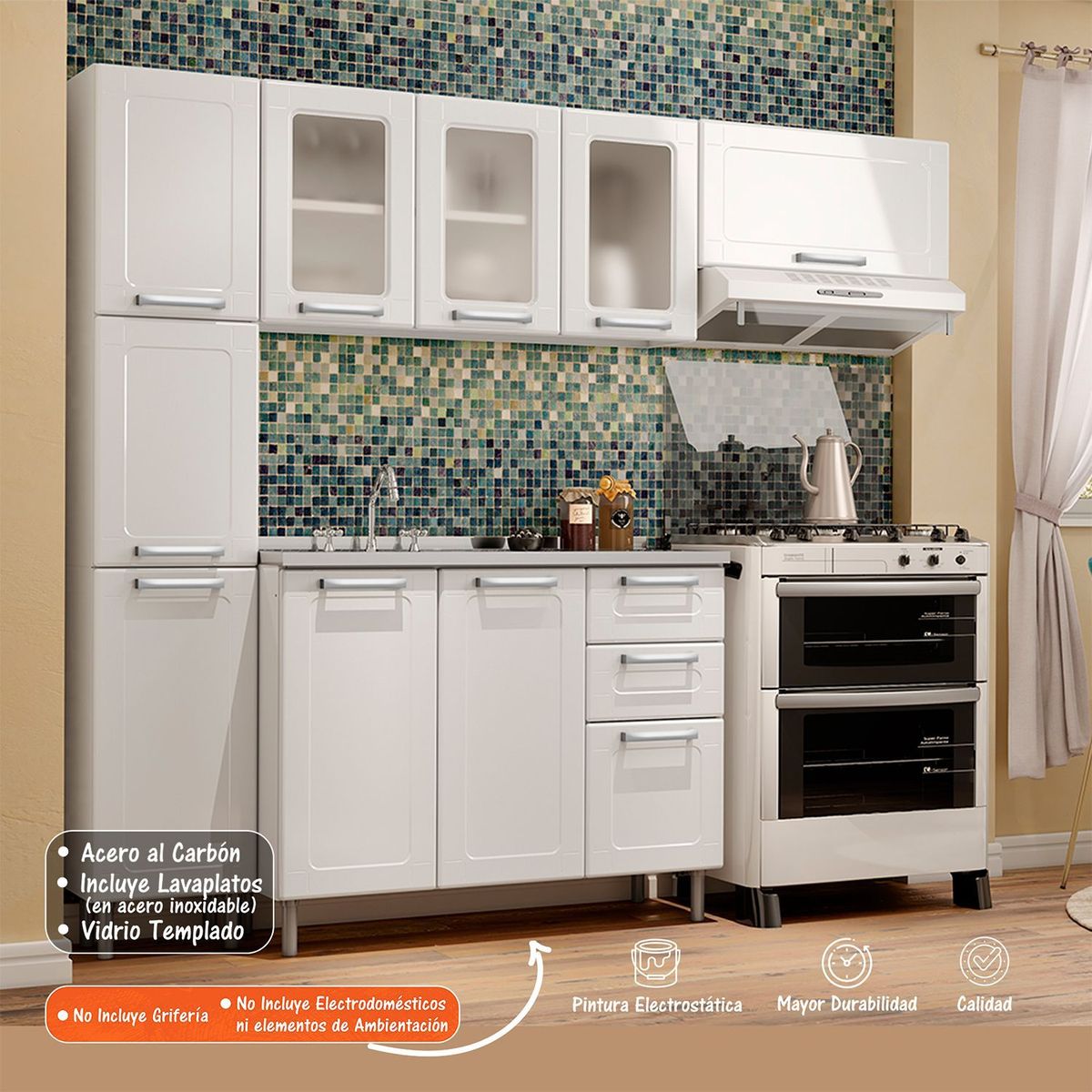BERTOLINI - Cocina Integral Moderna Gourmet en Acero  215 x 188 x 43.2 cm Bertolini 
