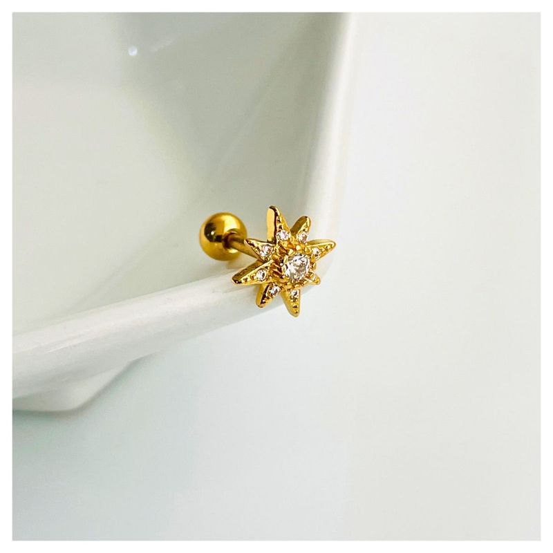 ACCESORIOS DE EVA - Piercing Acero Inoxidable Estrella 8 puntas_.