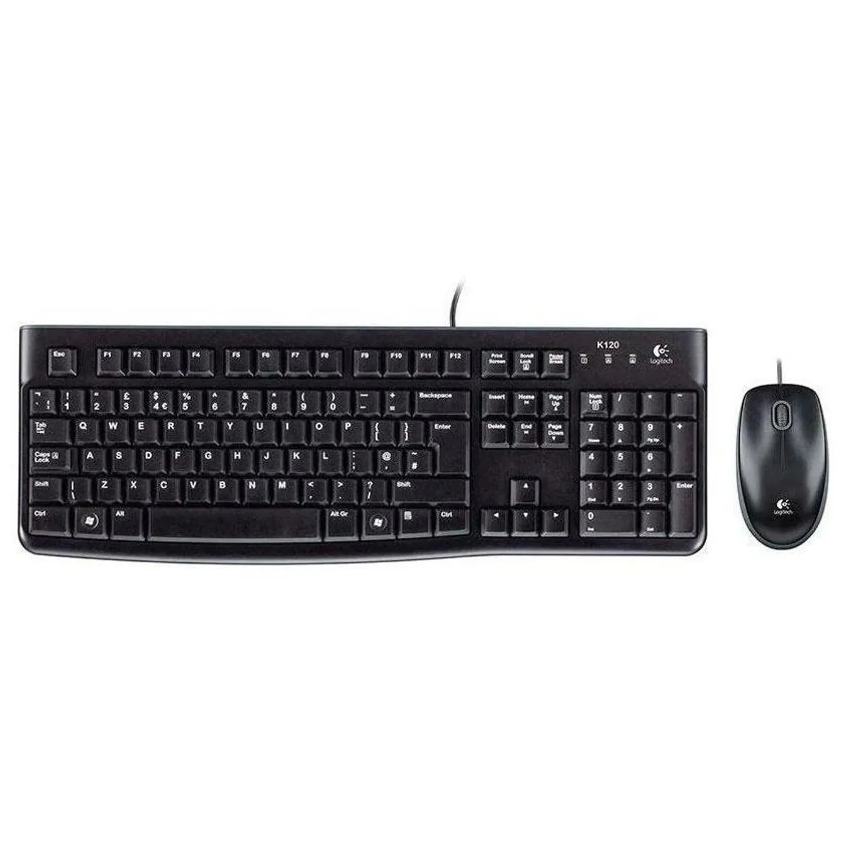 LOGITECH - Combo de Teclado y Mouse Logitech Ergonomicos Alámbricos MK120