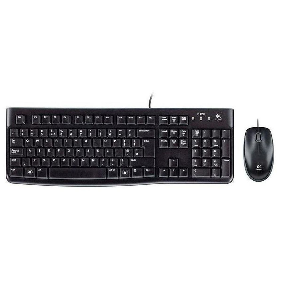LOGITECH - Combo de Teclado y Mouse Logitech Ergonomicos Alámbricos MK120