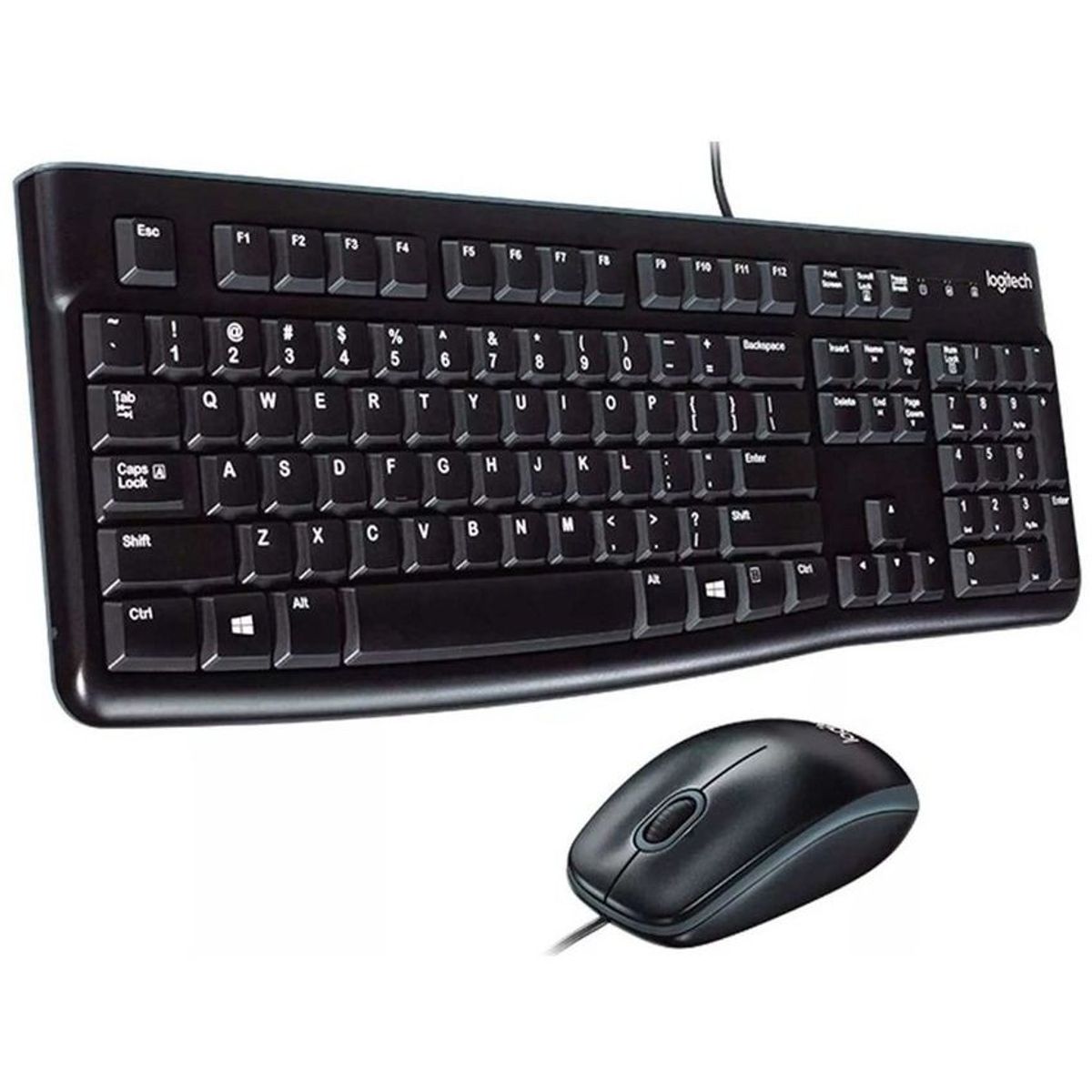 LOGITECH - Combo de Teclado y Mouse Logitech Ergonomicos Alámbricos MK120