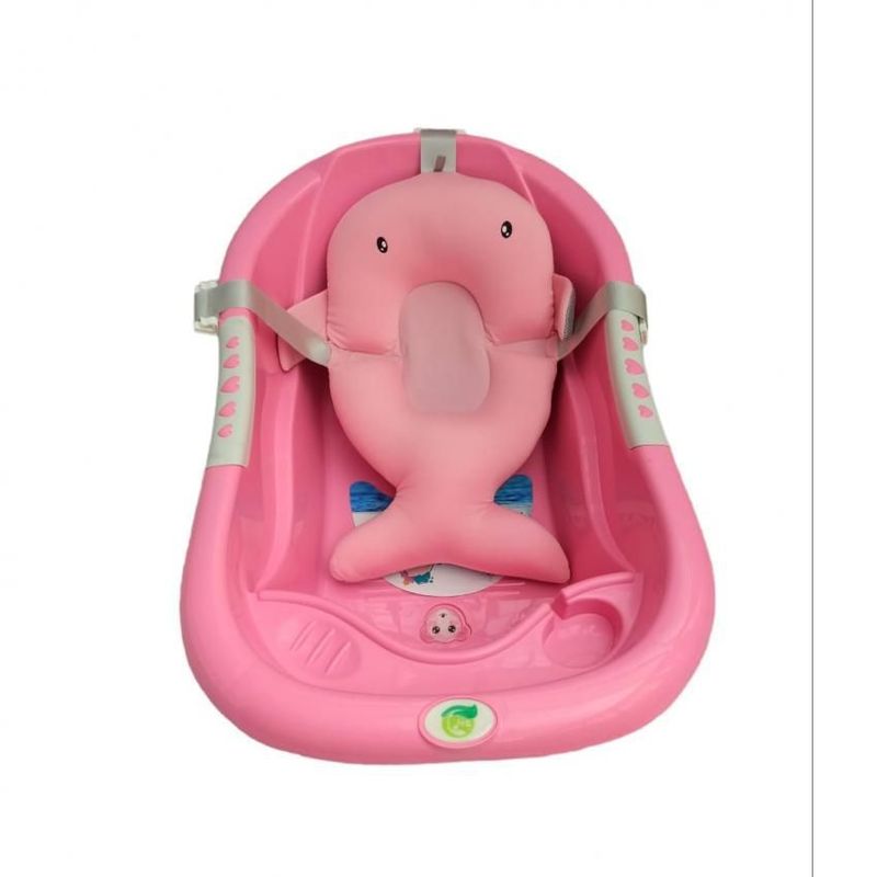 GENERICO - Tina o bañera para bebe con cojin en silicona ergonomico