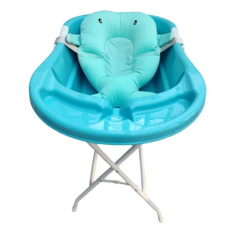 PRODEHOGAR - Bañera o tina para bebe con cojin o malla  y base metalico