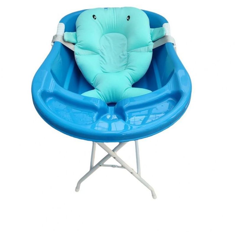 PRODEHOGAR - Bañera o tina para bebe con cojin o malla  y base metalico