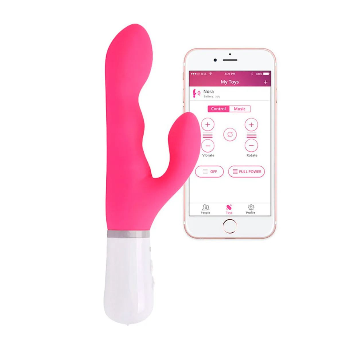 LOVENSE - Lovense Nora Vibrador Rabbit Interactivo con App Bluetooth