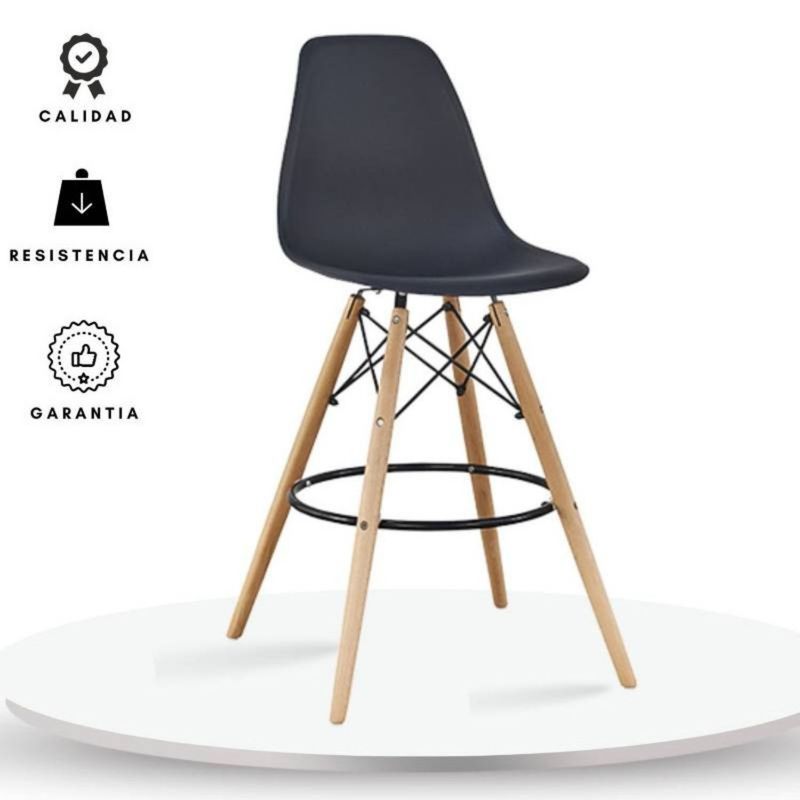 EKONOMODO COLOMBIA - Silla de bar eames negro Set x 2