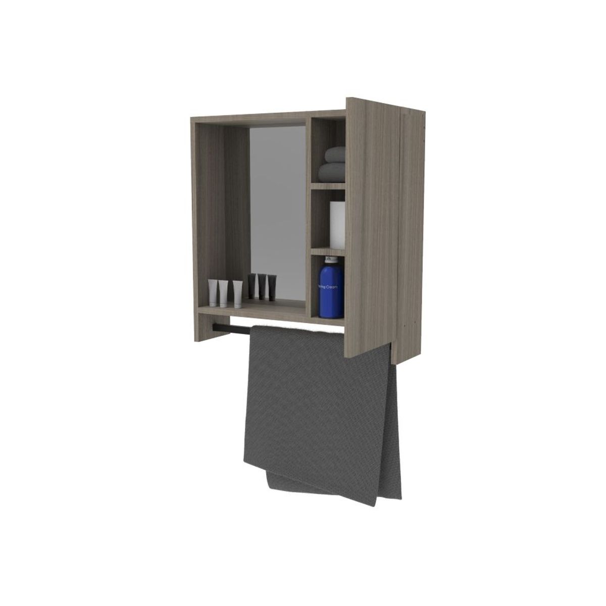 MODUOFI - Gabinete de Baño G1 Color Humo