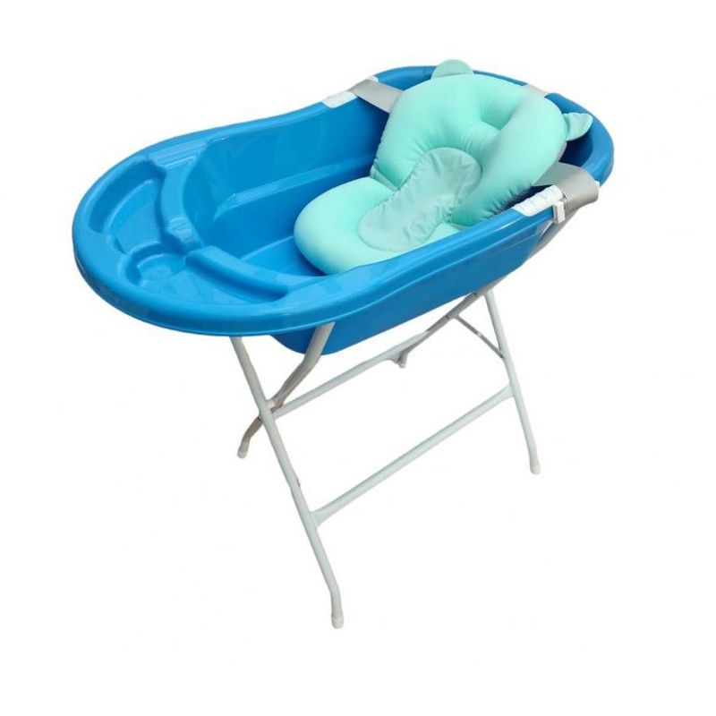 PRODEHOGAR - Bañera o tina para bebe con cojin o malla  y base metalico