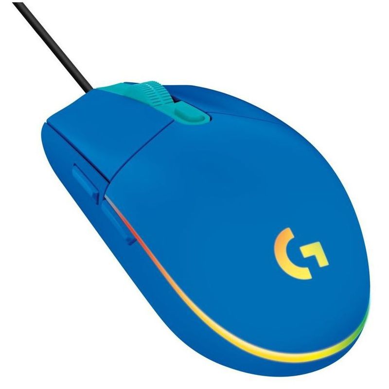 LOGITECH - Mouse logitech g203 lights usb azul