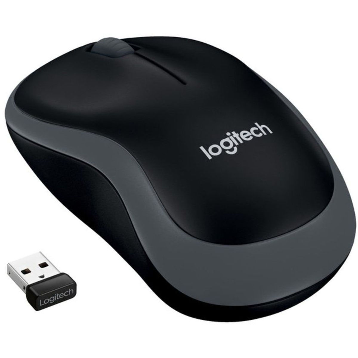 LOGITECH - Mouse Ergonomico Inalambrico Logitech M185 Negro Portatil Ambidiestro