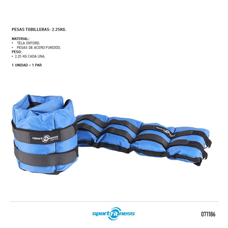 SPORT FITNESS - Pesas Tobilleras - Muñequera 10Lbs
