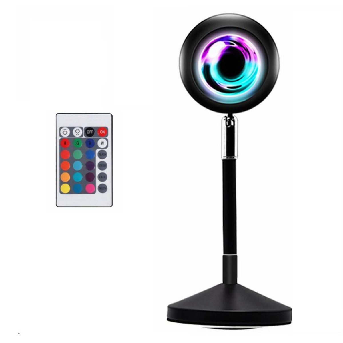 ONE PIXEL - Lampara Led Luz De Ambiente Proyecta Atardecer Con Control 16 Colores