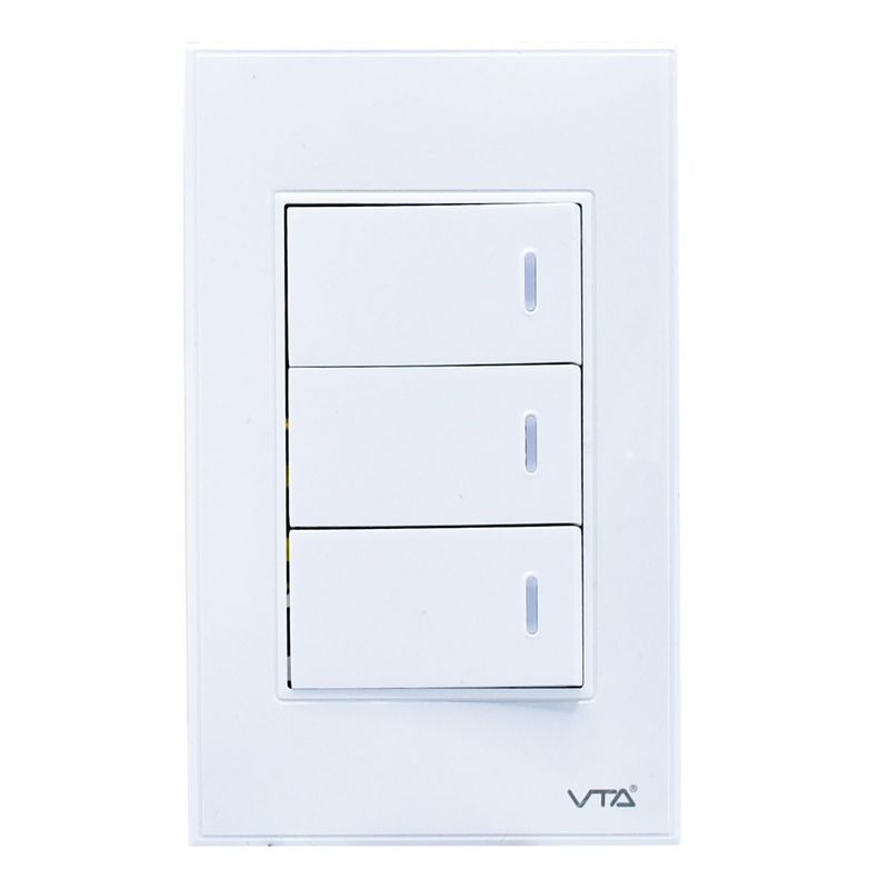 VTA CASA INTELIGENTE - Interruptor pulsador triple Switch IOT VTA Smart Home
