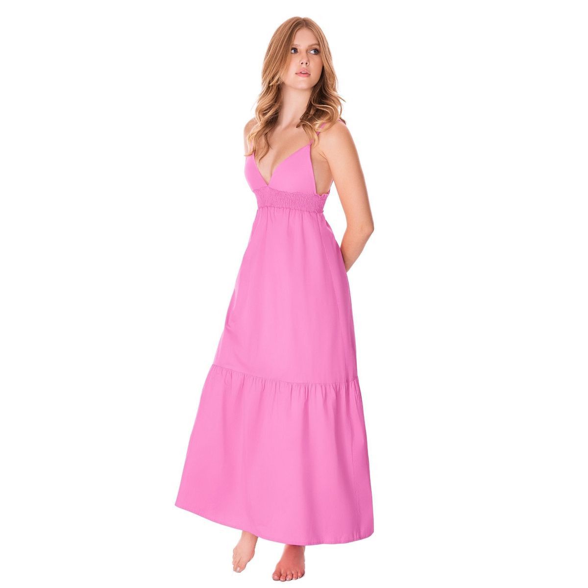 FIORY - Vestido Largo Rosado Fiory