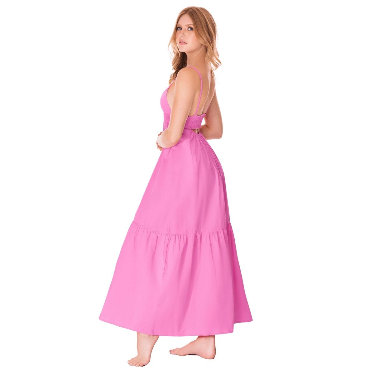 FIORY - Vestido Largo Rosado Fiory