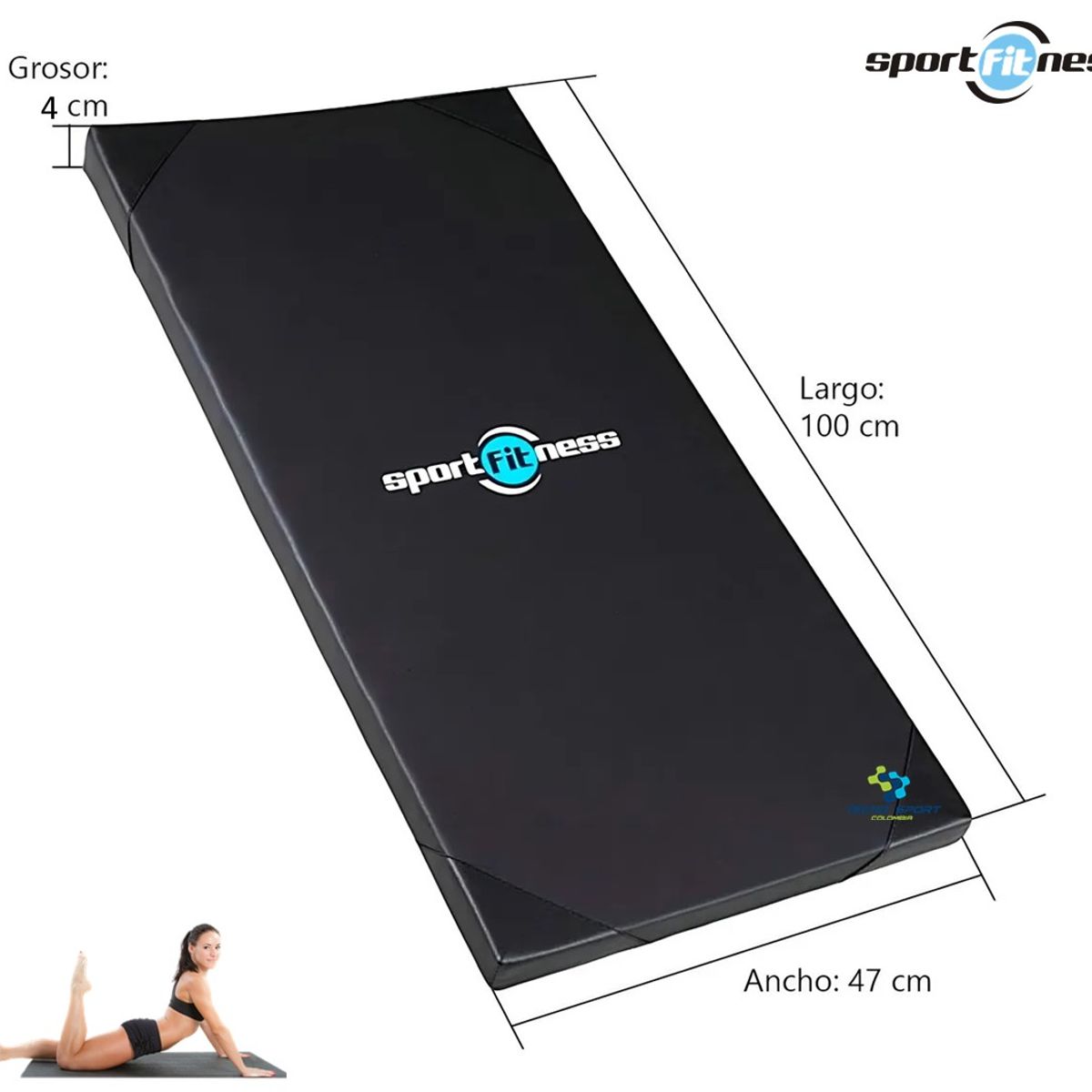 SPORT FITNESS - Colchoneta Profesional Sportfitness Gimnasio Abdominales Gym