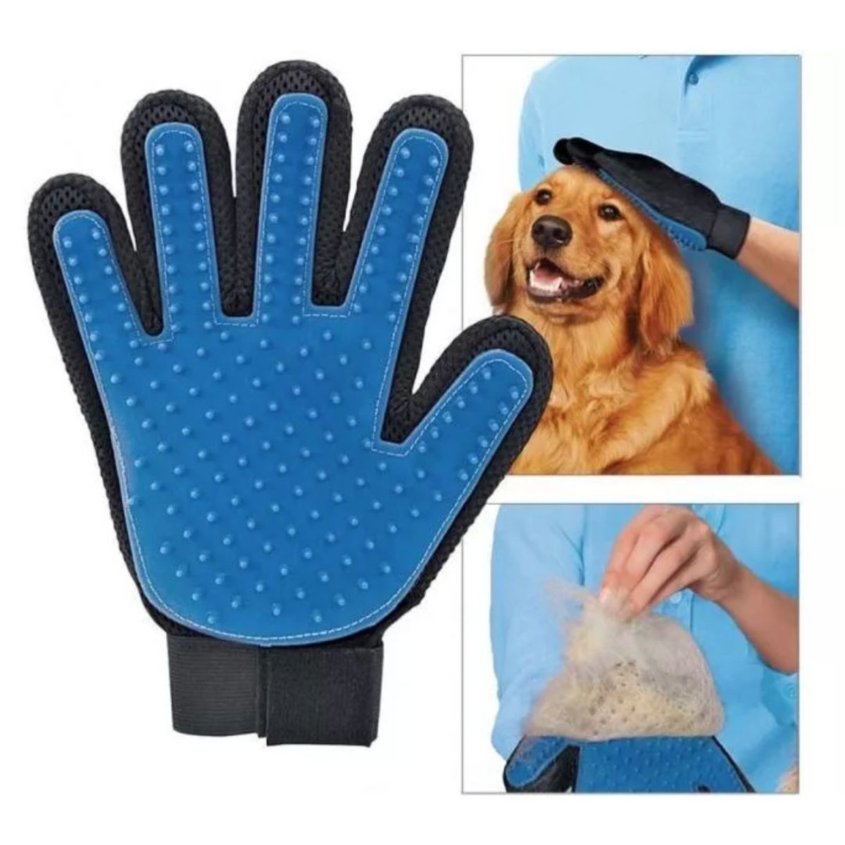 PETS ACCESORIOS - Guante True Touch Para Peinar Acariciar Gatos Y Perros