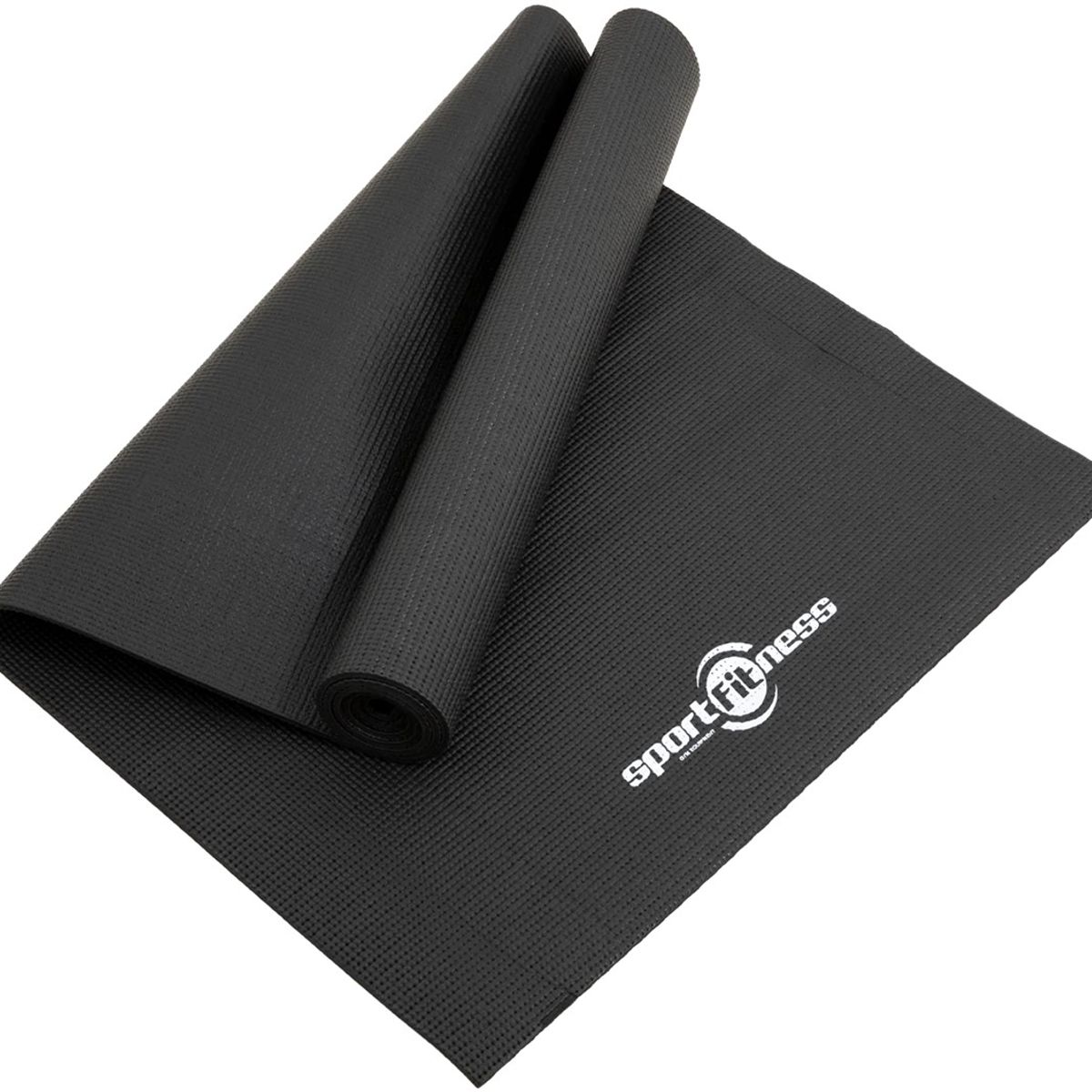 SPORT FITNESS - Colchoneta Mat  Negra Yoga Pilates Sportfitness Tapete Gym
